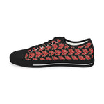 Alota Note$ Garmentry >$ Icon Pattern Men's Low Top Sneakers - DGMGR Black