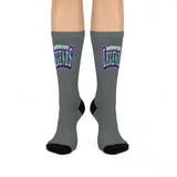 Gotham City Legends Cushioned Crew Socks - Charcoal/Purple/Teal