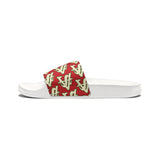 Alota Note$ Garmentry ‘>$’ Icon Pattern Men's Slide Sandals - DGMGR Red