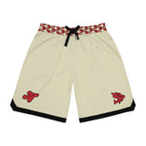 Alota Note$ Garmentry Basketball Rib Shorts (AOP) - DGMGR Tan