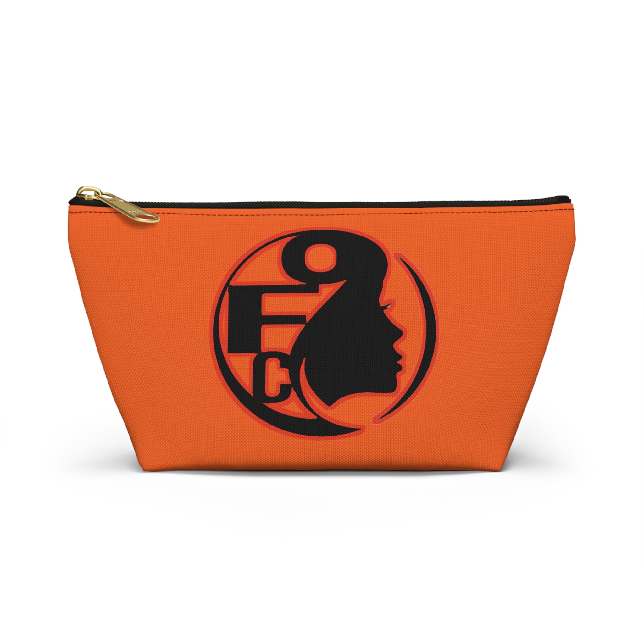 On Fleek Cosmetics Accessory Pouch w T-bottom - Orange/Orange