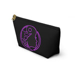 On Fleek Cosmetics Accessory Pouch w T-bottom - Black/Purple