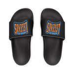 Gotham City Legends Men's PU Slide Sandals-Black/Orange/Royal