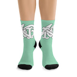 Alota Note$ Garmentry Monogram DTG Socks-Mint