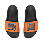 Gotham City Legends Men's PU Slide Sandals-Tangerine/Orange/Blue