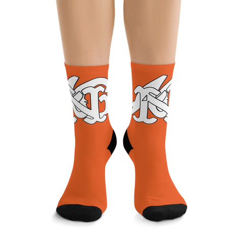 Alota Note$ Garmentry Monogram DTG Socks-Orange