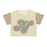 Alota Note$ Garmentry Lettermark/Monogram &  ‘>$’ Icon Pattern Sleeve Crop Tee (AOP) - DGMGR 1