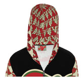 ALOTA NOTE$ GARMENTRY LETTERMARK + MONOGRAM + ICON PATTERNED SLEEVES & HOOD ZIP HOODIE 'Don't Get Mad Get Rich' Colorway 1