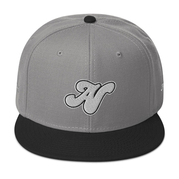 Alota Note$ ‘AN’ White Lettermark Snapback Otto Cap 125-978