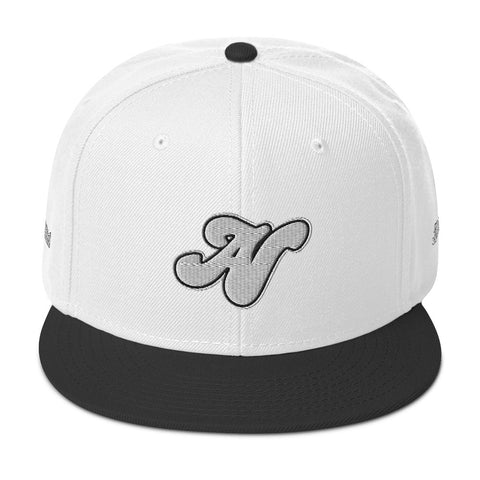 Alota Note$ ‘AN’ White Lettermark Snapback Otto Cap 125-978