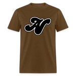 Alota Note$ Black Lettermark Unisex Classic T-Shirt - brown