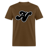 Alota Note$ Black Lettermark Unisex Classic T-Shirt - brown