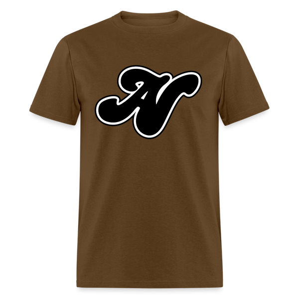 Alota Note$ Black Lettermark Unisex Classic T-Shirt - brown