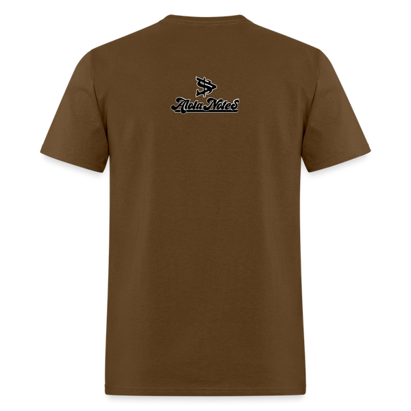 Alota Note$ Black Lettermark Unisex Classic T-Shirt - brown