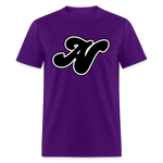 Alota Note$ Black Lettermark Unisex Classic T-Shirt - purple