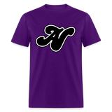 Alota Note$ Black Lettermark Unisex Classic T-Shirt - purple