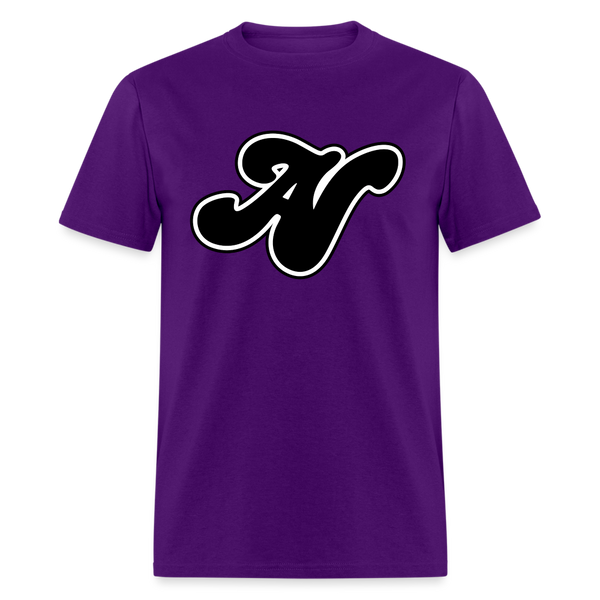 Alota Note$ Black Lettermark Unisex Classic T-Shirt - purple