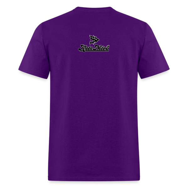 Alota Note$ Black Lettermark Unisex Classic T-Shirt - purple