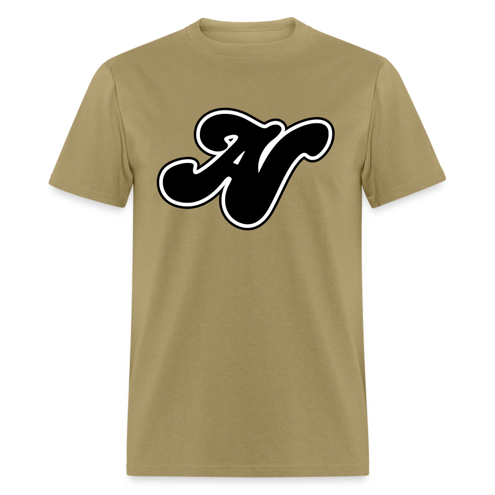 Alota Note$ Black Lettermark Unisex Classic T-Shirt - khaki