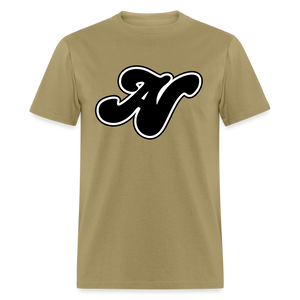 Alota Note$ Black Lettermark Unisex Classic T-Shirt - khaki