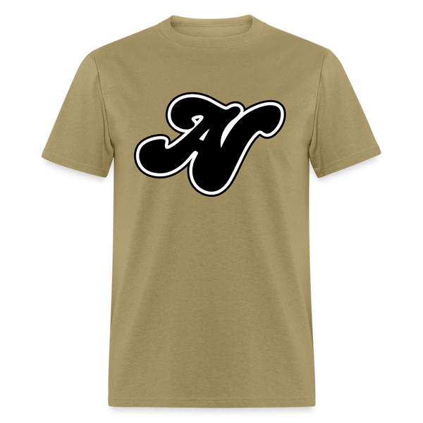 Alota Note$ Black Lettermark Unisex Classic T-Shirt - khaki