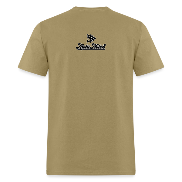 Alota Note$ Black Lettermark Unisex Classic T-Shirt - khaki