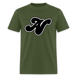 Alota Note$ Black Lettermark Unisex Classic T-Shirt - military green