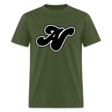 Alota Note$ Black Lettermark Unisex Classic T-Shirt - military green