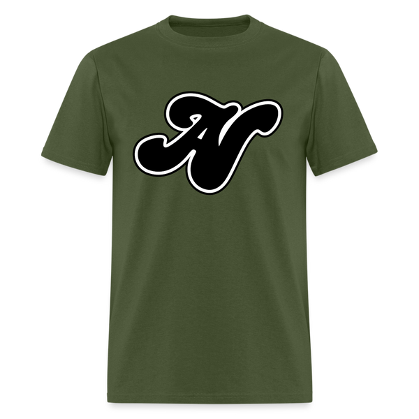 Alota Note$ Black Lettermark Unisex Classic T-Shirt - military green