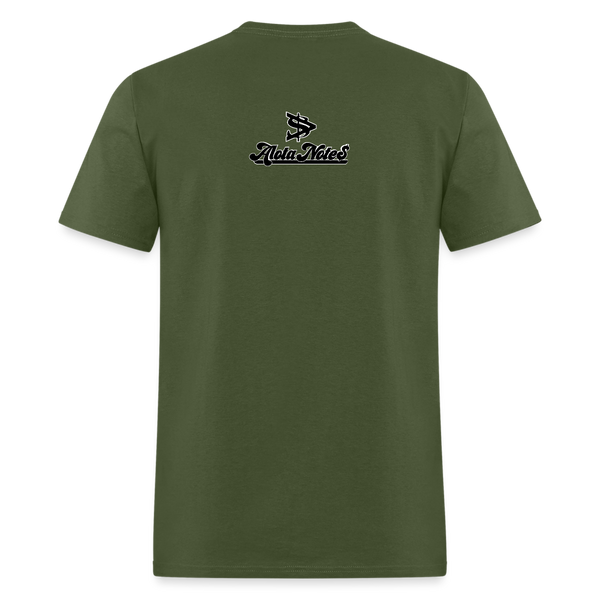 Alota Note$ Black Lettermark Unisex Classic T-Shirt - military green