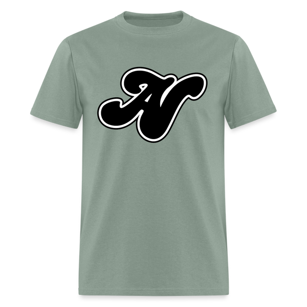 Alota Note$ Black Lettermark Unisex Classic T-Shirt - sage