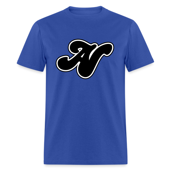 Alota Note$ Black Lettermark Unisex Classic T-Shirt - royal blue