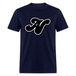 Alota Note$ Black Lettermark Unisex Classic T-Shirt - navy