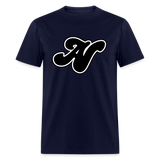 Alota Note$ Black Lettermark Unisex Classic T-Shirt - navy