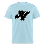 Alota Note$ Black Lettermark Unisex Classic T-Shirt - powder blue