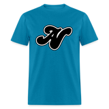 Alota Note$ Black Lettermark Unisex Classic T-Shirt - turquoise