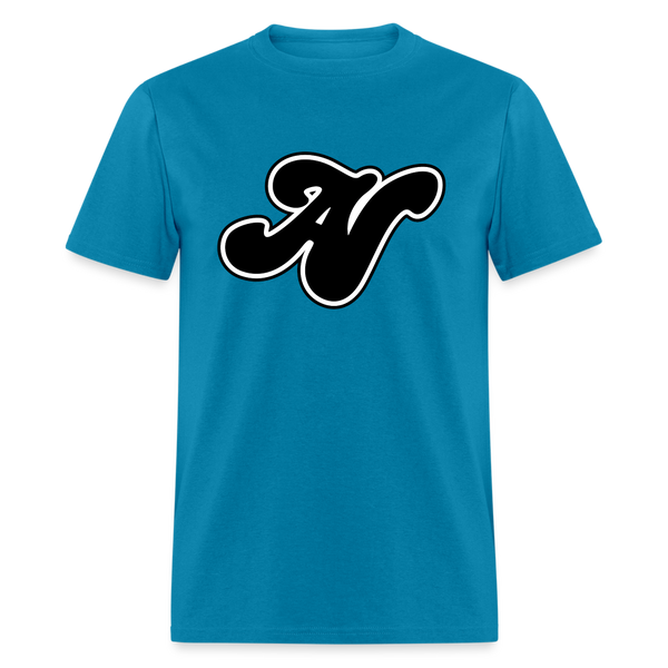 Alota Note$ Black Lettermark Unisex Classic T-Shirt - turquoise