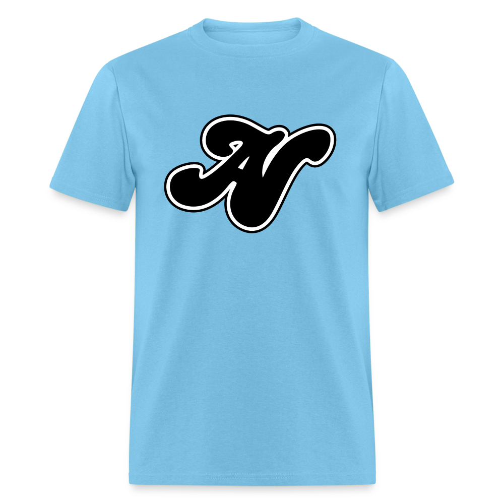 Alota Note$ Black Lettermark Unisex Classic T-Shirt - aquatic blue