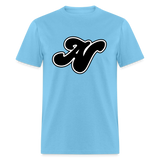 Alota Note$ Black Lettermark Unisex Classic T-Shirt - aquatic blue