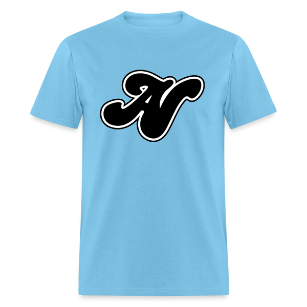 Alota Note$ Black Lettermark Unisex Classic T-Shirt - aquatic blue