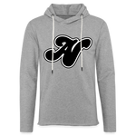 Alota Note$ Lettermark Women Lightweight Terry Hoodie - heather gray