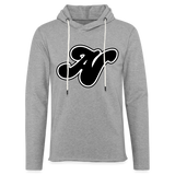 Alota Note$ Lettermark Women Lightweight Terry Hoodie - heather gray