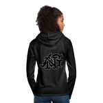 Alota Note$ Lettermark Women Lightweight Terry Hoodie - charcoal grey