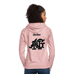 Alota Note$ Lettermark Women Lightweight Terry Hoodie - cream heather pink