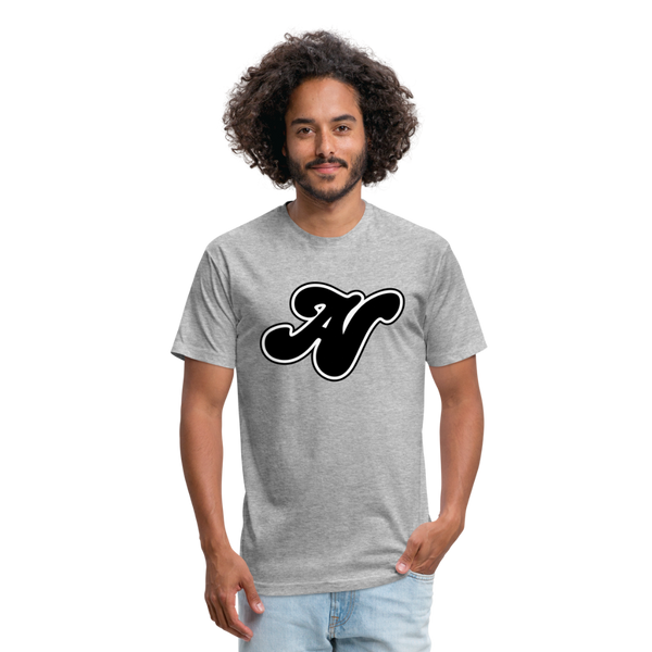 Alota Note$ Black Lettermark x Icon/Wordmark Men's T-Shirt - heather gray