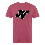 Alota Note$ Black Lettermark x Icon/Wordmark Men's T-Shirt - heather burgundy