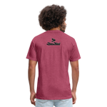 Alota Note$ Black Lettermark x Icon/Wordmark Men's T-Shirt - heather burgundy