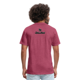 Alota Note$ Black Lettermark x Icon/Wordmark Men's T-Shirt - heather burgundy