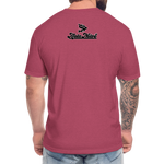 Alota Note$ Black Lettermark x Icon/Wordmark Men's T-Shirt - heather burgundy