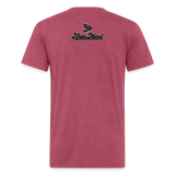 Alota Note$ Black Lettermark x Icon/Wordmark Men's T-Shirt - heather burgundy